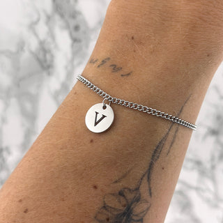 Initialen-Armband silber