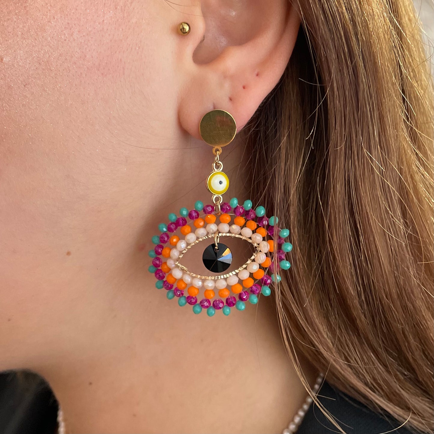 Multicolor Evil eye Ohrringe