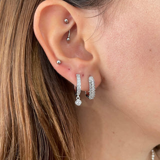 Zirkon Tiny Hoops silber