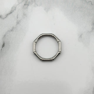 Silberner Bambus-Ring